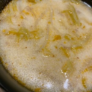 豆腐と豆乳のピリ辛中華スープ